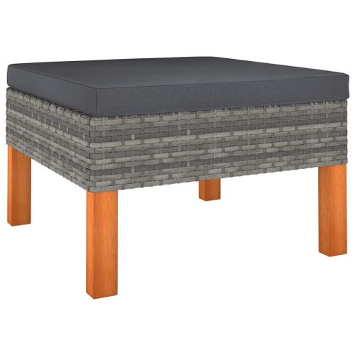 Vidaxl Tabouret Avec Pieds En Bois Gris Clair Velours
