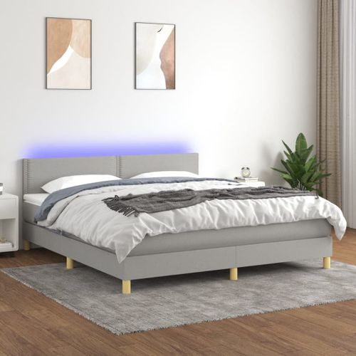 Vidaxl Sommier Tapissier Avec Matelas Et Led Rose 90x200 Cm Velours