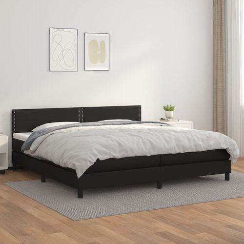 Sommier Tapissier Gris Foncé Tissu - Vidaxl