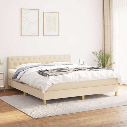 Vidaxl Lit De Jour Avec Lit Gigogne Crème 90x200 Cm Tissu