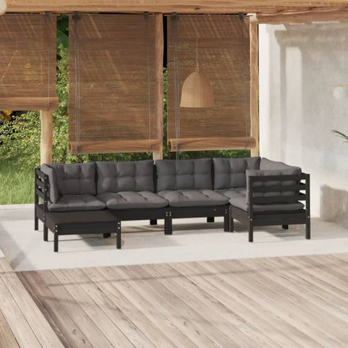 Vidaxl Chaise Longue De Jardin Avec Table Et Coussin Pin Imprégné