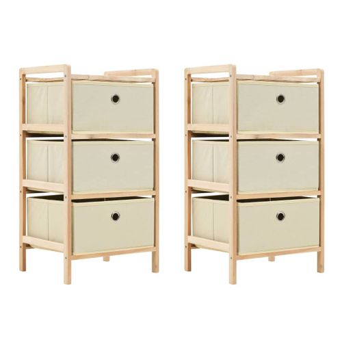 Vidaxl Armoire Roulante Avec Tiroirs Moss Blanc Bois De Pin Solide