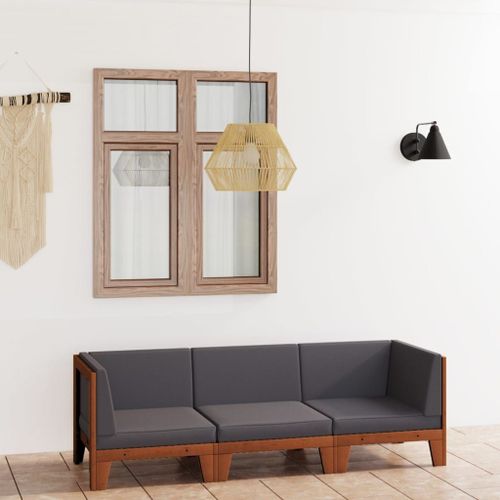 Armoire Latérale 1 Pièce 4 Tiroirs En Pin Massif Gris Panama