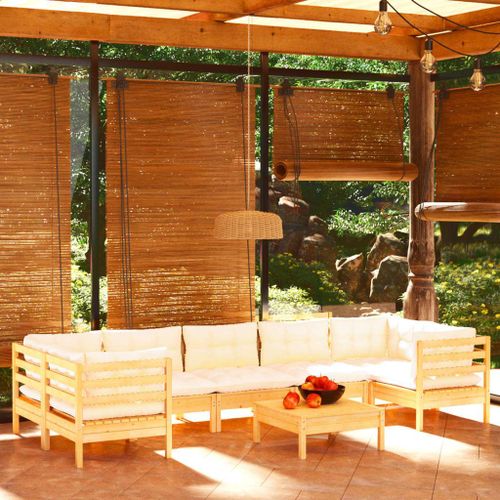 Vidaxl Ensemble À Manger De Jardin Et Coussins 17 Pcs Mélange Beige