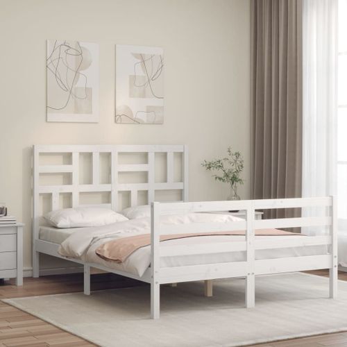 Vidaxl Cadre De Lit Avec Lumières Led Chêne Fumé 150x200 Cm