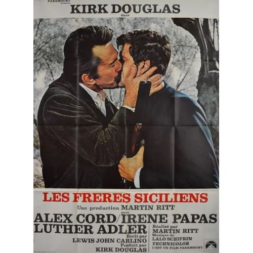 Les Frères Siciliens / The Brotherhood - Affiche Originale De Cinéma - Format 120x160 Cm - Un Film De Martin Ritt Avec Kirk Douglas, Alex Cord, Irene Papas, Luther Adler, Susan Strasberg - Année 1968