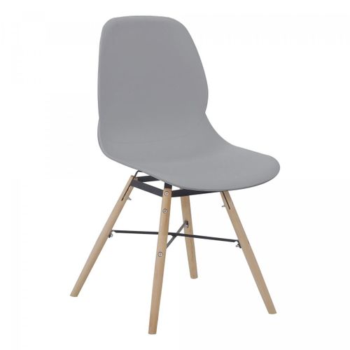 Chaise Semi Artisanal Lot De 2 Aja 53,5x45x82 Gris