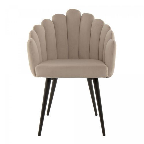 Fauteuil Semi Artisanal Motif Vintage Ale 58x61,5x85 Beige