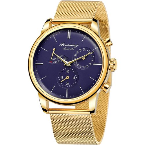 Montre Pour Homme Analogique Automatique Mécanique Avec Indicateur De Réserve De Marche Mouvement Seagull Et Bracelet En Acier Inoxydable
