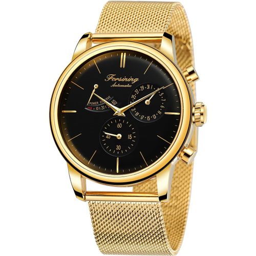 Montre Pour Homme Analogique Automatique Mécanique Avec Indicateur De Réserve De Marche Mouvement Seagull Et Bracelet En Acier Inoxydable