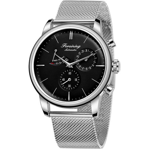 Montre Pour Homme Analogique Automatique Mécanique Avec Indicateur De Réserve De Marche Mouvement Seagull Et Bracelet En Acier Inoxydable