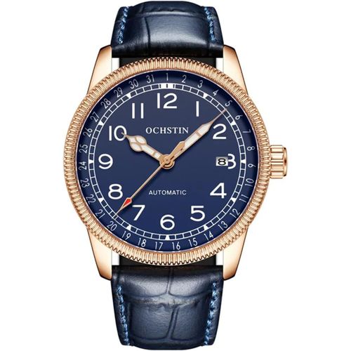 Montre Mécanique Automatique Pour Homme Avec Bracelet En Cuir Et Affichage Analogique De La Date Montre Étanche