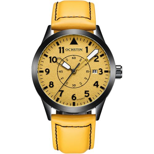 Montre Mécanique Automatique Pour Homme Avec Bracelet En Cuir Et Affichage Analogique De La Date Montre Étanche