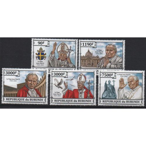 Burundi Timbres Le Pape Jean-Paul Ii , 2013