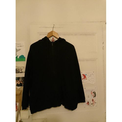 Gilet Zippé À Capuche Noir 44 Xxl Kiabi.