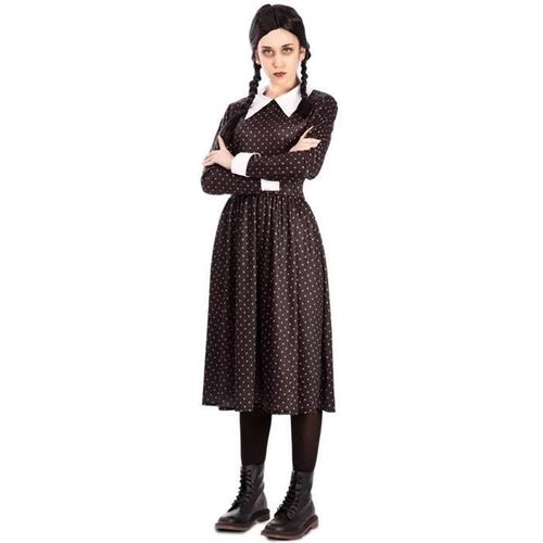 Déguisement Gothique Mercredi Femme - Eurocarnavales, Sa - Noir - Carnaval, Halloween