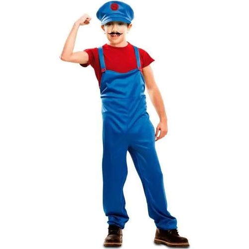 Déguisement Plombier Mario Enfant - My Other Me Fun Company - Noir - Licence Mario - Pour Garçon De 10 Ans