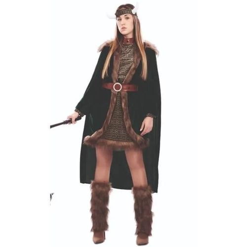 Déguisement Viking De Luxe - Eurocarnavales, Sa - Xl - Femme - Noir