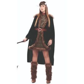 Déguisement Viking De Luxe - Eurocarnavales, Sa - Xl - Femme - Noir