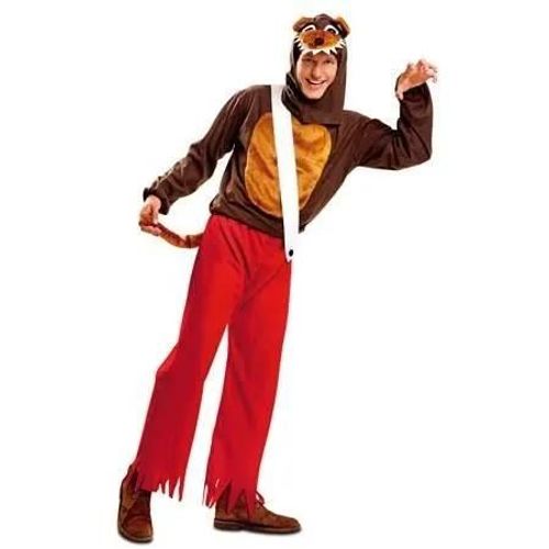 Déguisement Loup Avec Bretelles - Adulte - Gris - Intérieur - Carnaval