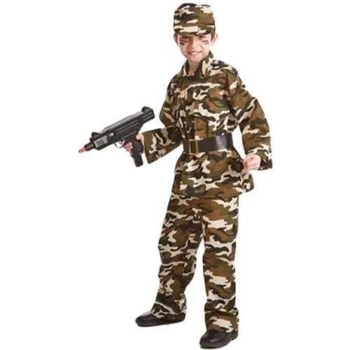 Déguisement De Militaire Pour Enfants - Marque - Modèle - Marron - Polyester - Intérieur