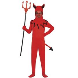 Déguisement Diable Prince Des Ténèbres Enfant 5/6 Ans - Rouge - Polyester - Halloween