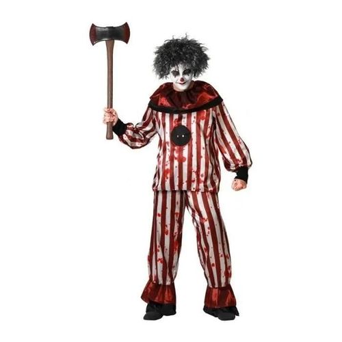 Déguisement Clown - Atosa - Rayures - Tunique Et Pantalon - Tissu Satiné - Halloween