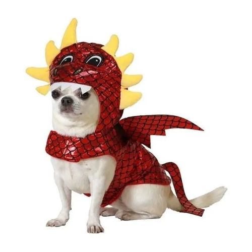 Déguisement De Chien - Atosa - Déguisement De Dragon - Rouge - Tissu Lamé - 3 Tailles Disponibles