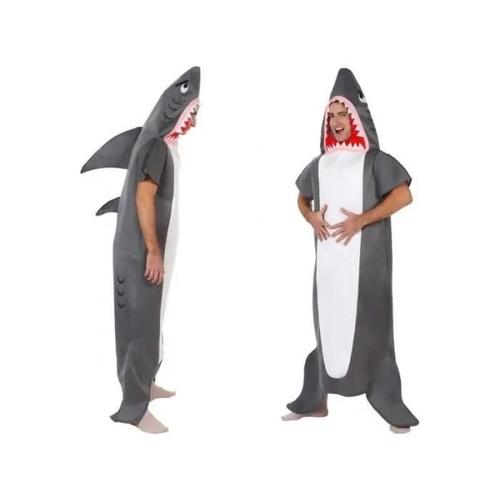 Déguisement De Requin - Atosa - Adulte - Gris - Costume D'animal - Cinéma - Bouche Et Ailerons