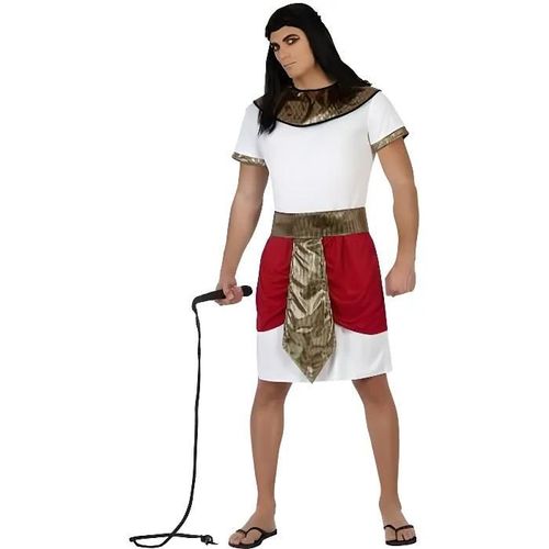 Déguisement Homme Egyptien - Atosa - Pharaon - Tissu Blanc Et Lamé Or Et Noir