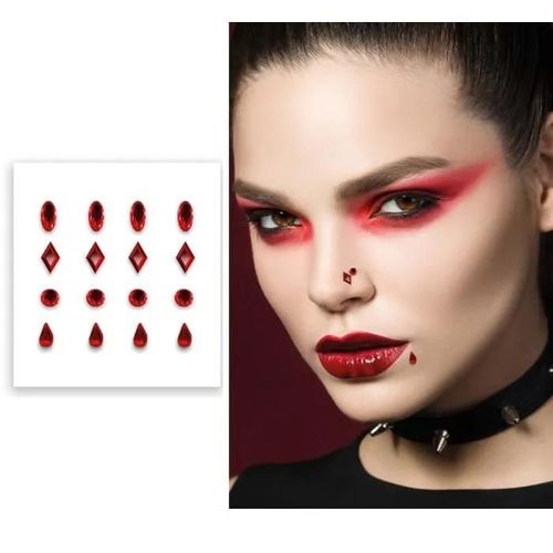 Bijoux De Peau - Non Spécifié - Autocollants Strass Rouge - Adulte - Mixte - Synthétique