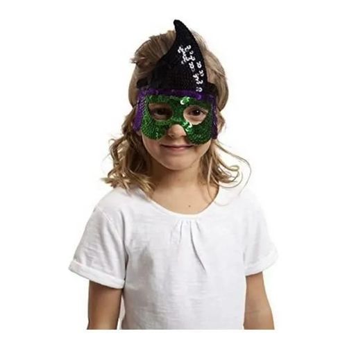 Viving Costumes 203590 Sorcière À Paillettes Masque (Taille Unique) - Viving Costumes203590