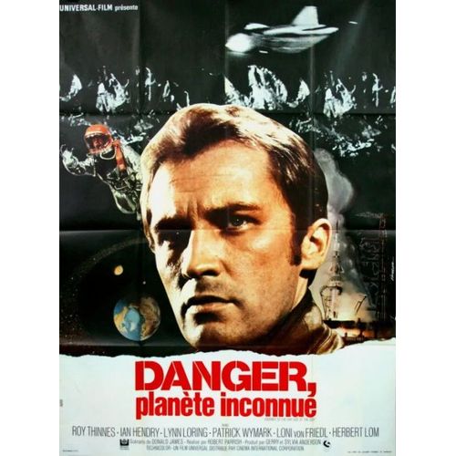 Danger, Planète Inconnue - Affiche Originale De Cinéma - Format 120x160 Cm - De Robert Parrish Avec Roy Thinnes, Ian Hendry, Patrick Wymark, Lynn Loring / Doppelgänger / Jacques Vaissier - 1969