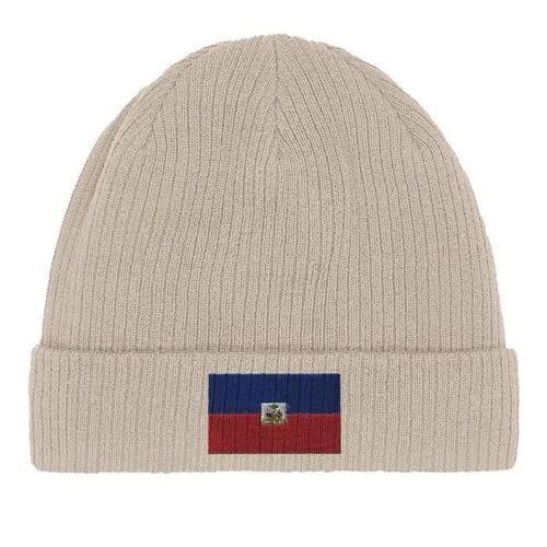 Bonnet En Coton Drapeau D'haïti - Pixelforma - Beige