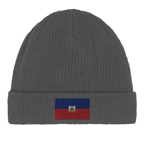 Bonnet En Coton Drapeau D'haïti - Pixelforma - Gris