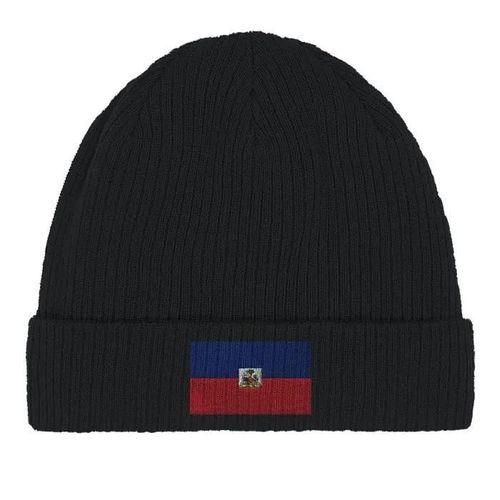 Bonnet En Coton Drapeau D'haïti - Pixelforma - Noir