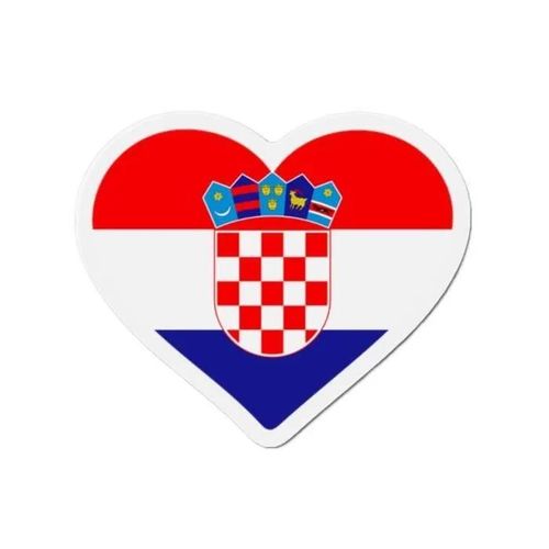 Aimant Coeur Drapeau de la Croatie 50 pièces en 8cm