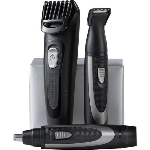 Kit Pour La Barbe - Remington - The Works - Tondeuse Auto-Affûtée - Peigne Réglable - Autonomie 45 Min - Usb