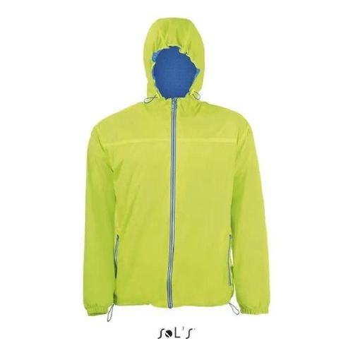 Coupe-Vent Homme Skate Lime Fluo/Royal - 3xl - Vert - Nylon 210t - Déperlant Et Coupe-Vent - Poches Côtés