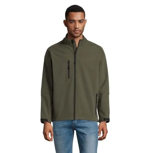 Veste Softshell Relax Vert Army - Sol's - Manches Longues - Imperméable Et Respirante