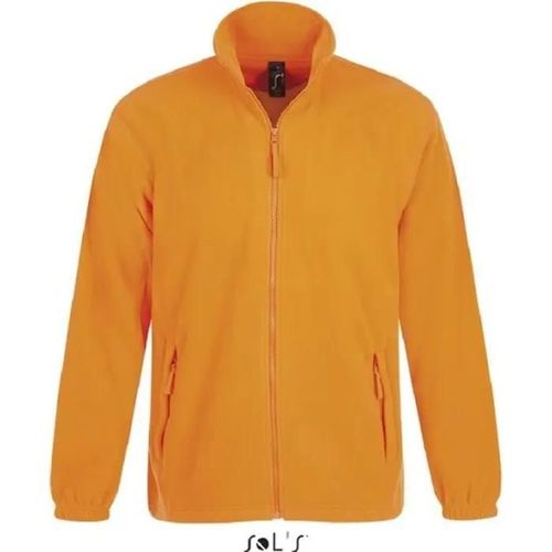 Veste Polaire North Homme Orange - L - Adulte - Multisport - Densité Accrue - Anti-Bouloche - Coupe Ajustée