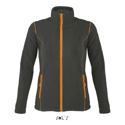 Micropolaire Nova Femme Anthracite/Orange - M - Sports D'hiver - Randonnée - Gris - Manches Longues - Respirant
