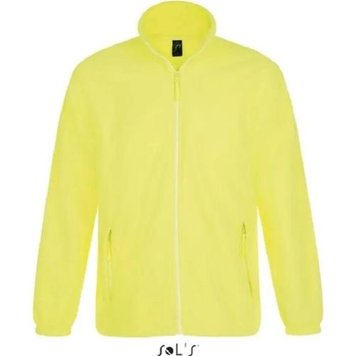 Veste Polaire North Homme Jaune Fluo - Xs - Multisport - Anti-Bouloche - Coupe Ajustée - Poches Zippées