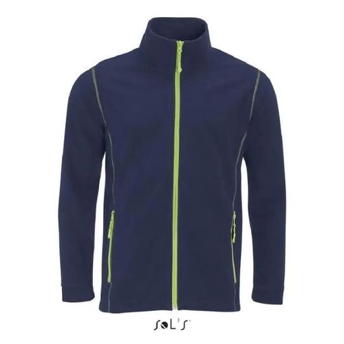 Micropolaire Nova Homme Marine/Vert Pomme - S - Randonnée - Sports D'hiver - Manches Longues - Respirant