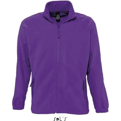 Veste Polaire North Homme Violet - M - Anti-Bouloche - Coupe Ajustée - Poches Zippées