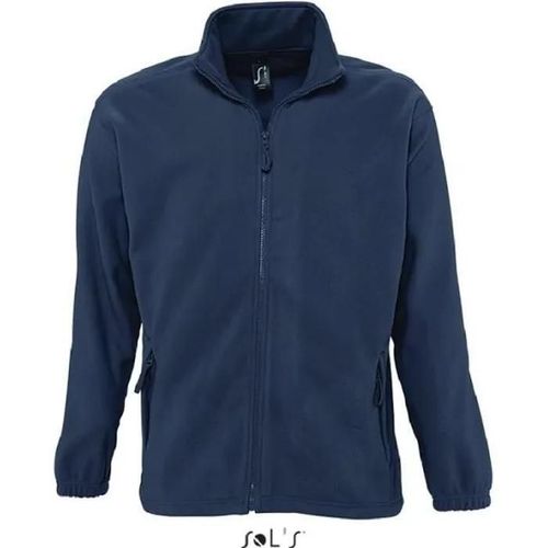 Veste Polaire North Homme Marine - M - Multisport - Bleu - Coupe Ajustée - Anti-Bouloche - Poignets Élastiques