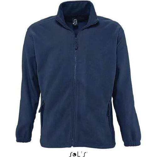 Veste Polaire North Homme Marine - M - Multisport - Bleu - Coupe Ajustée - Anti-Bouloche - Poignets Élastiques