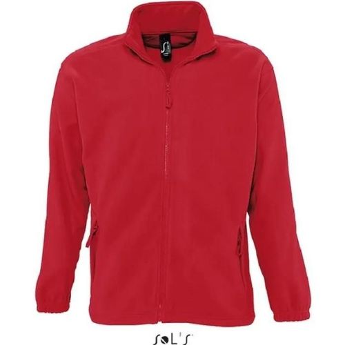 Veste Polaire North Homme Rouge - S - Multisport - Anti-Bouloche - Coupe Ajustée - Poignets Élastiques