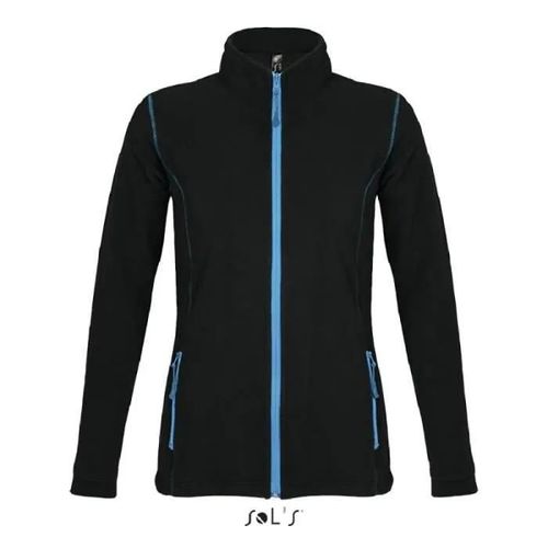 Micropolaire Nova Femme Noir/Aqua - Xl - Sports D'hiver - Randonnée - Manches Longues