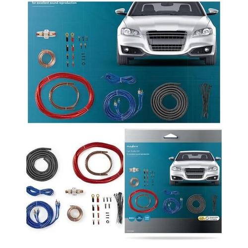 Kit Cablage D'alimentation Amplificateur Voiture Gold Hq 10 Mm² 800w Plaqué Or